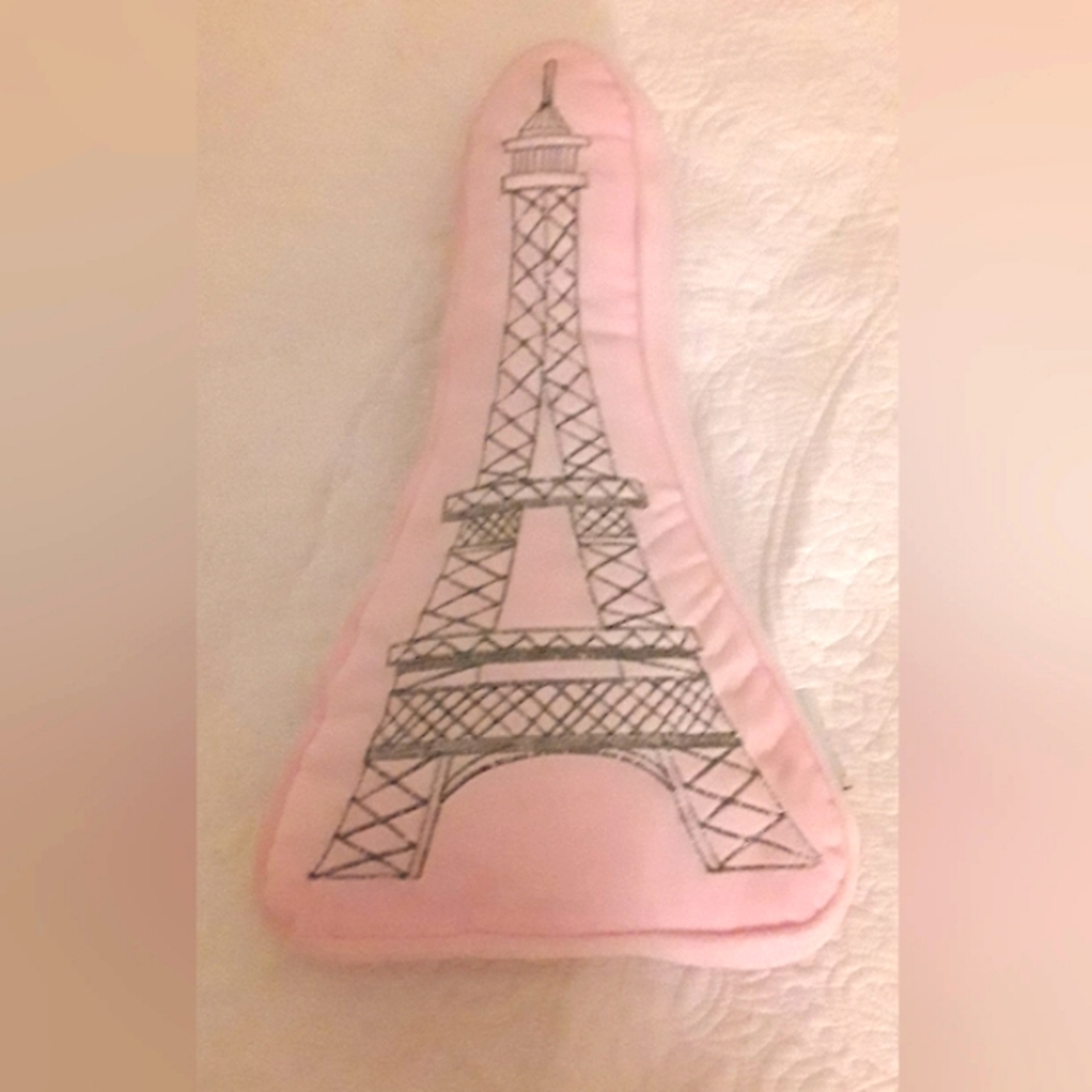 NICOLE MILLER PINK EIFFEL TOWER DECORATIVE CUSHION
